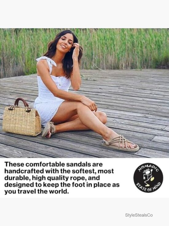 Handmade Woven Slip On Sandal - Vegan & Machine Washable main image 4